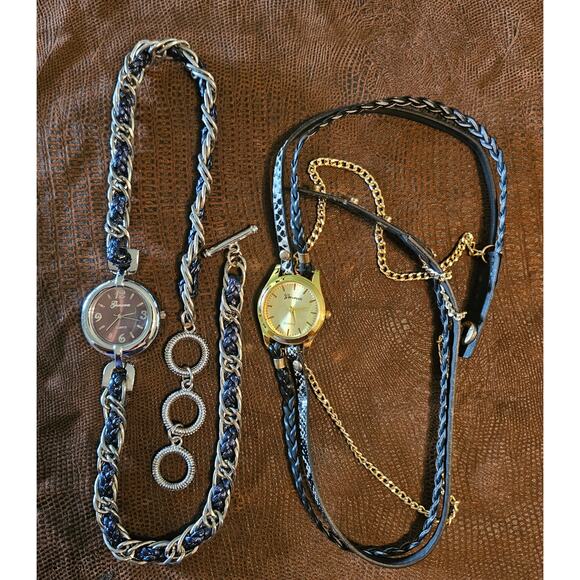 4 GENEVA WATCHES Bundle Lot Women's As Is DIY Craft Project Steampunk Bling - Picture 6 of 10